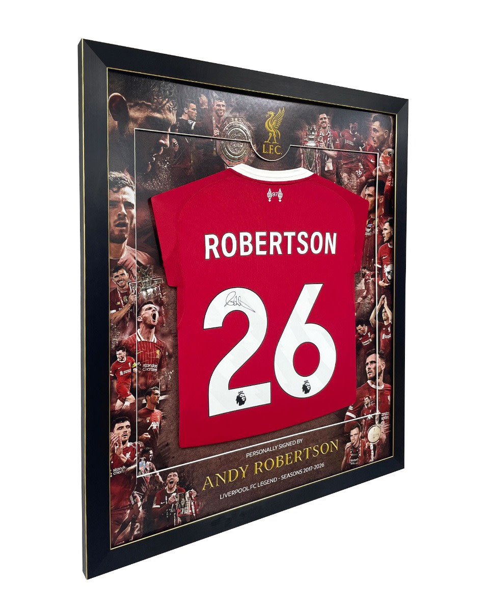 LFC サイン入りロバートソン限定エディション額入り 25/26 ホームシャツ - Image 2