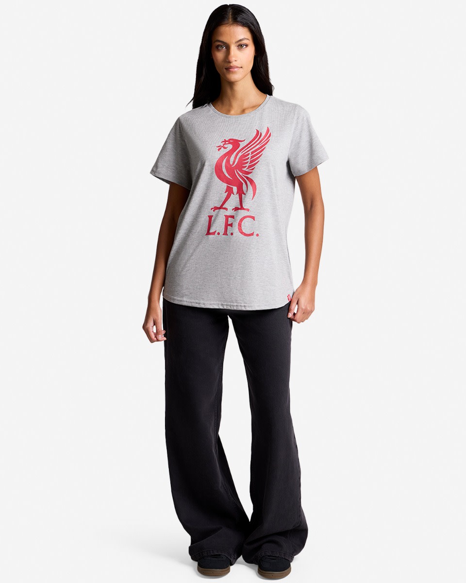 LFC Womens Liverbird Tee Grey - Image 3