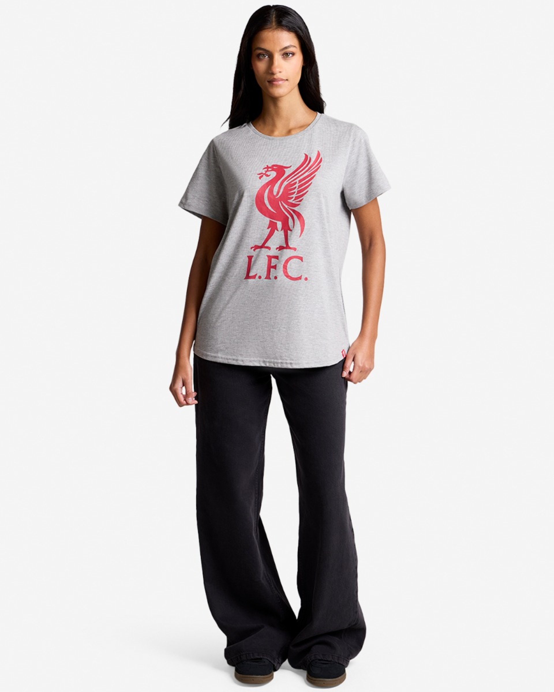 เสื้อยืดผู้หญิง LFC ลิเวอร์เบิร์ด สีเทา - Image 3
