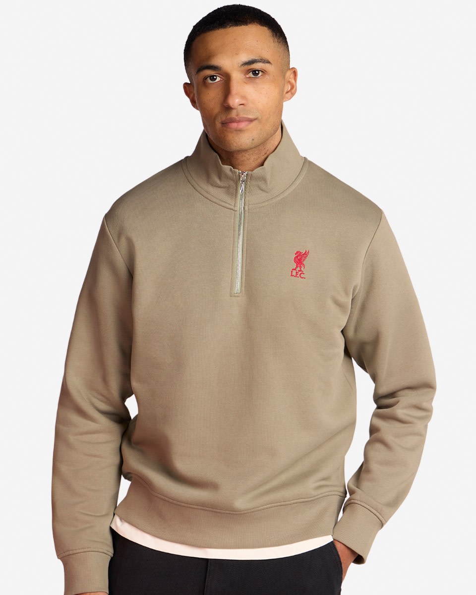 LFC メンズクオータージップトップカーキ - Image 1
