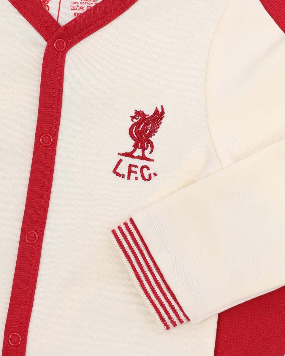 LFC Baby 2Pk Shankly Sleepsuits Red - Image 2