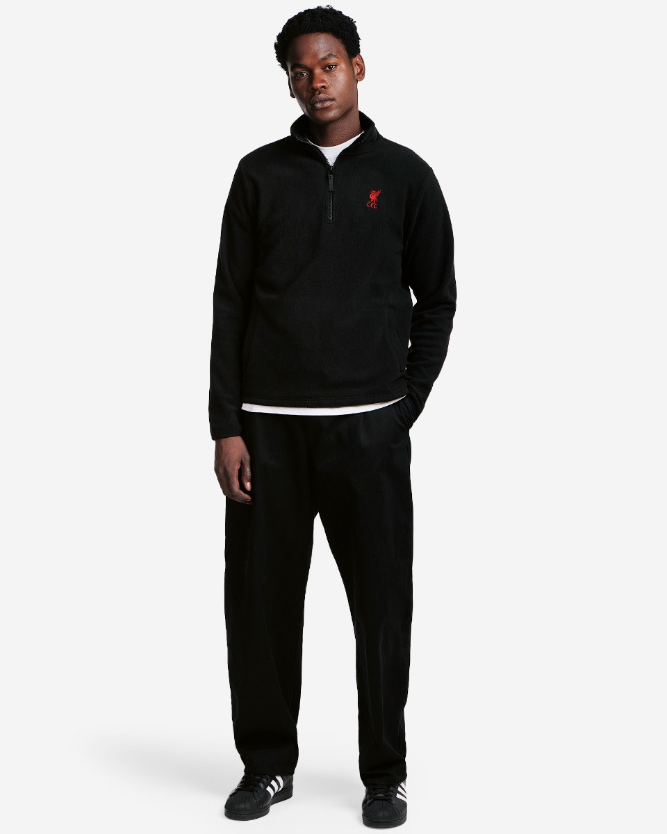 LFC Mens Quarter Zip Fleece Black - Image 3