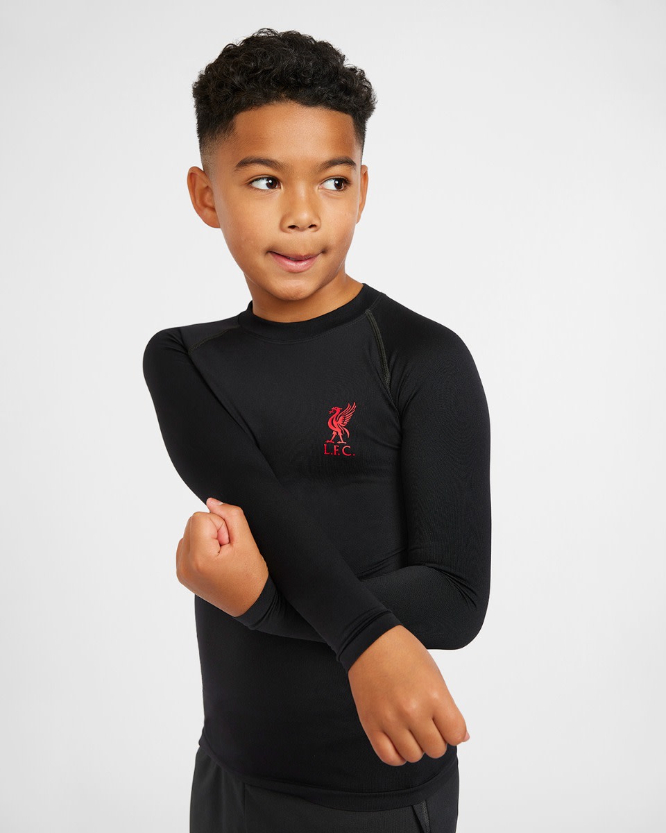 LFC Junior Long Sleeve Seamless Tee Black - Image 2