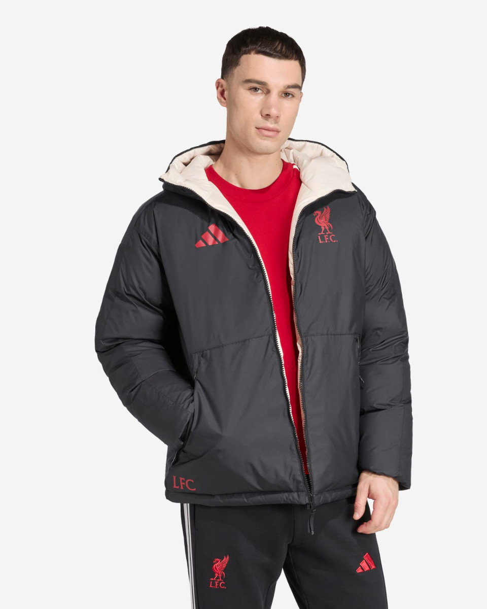 LFC adidas Adults 25/26 Reversible Down Jacket Black - Image 3