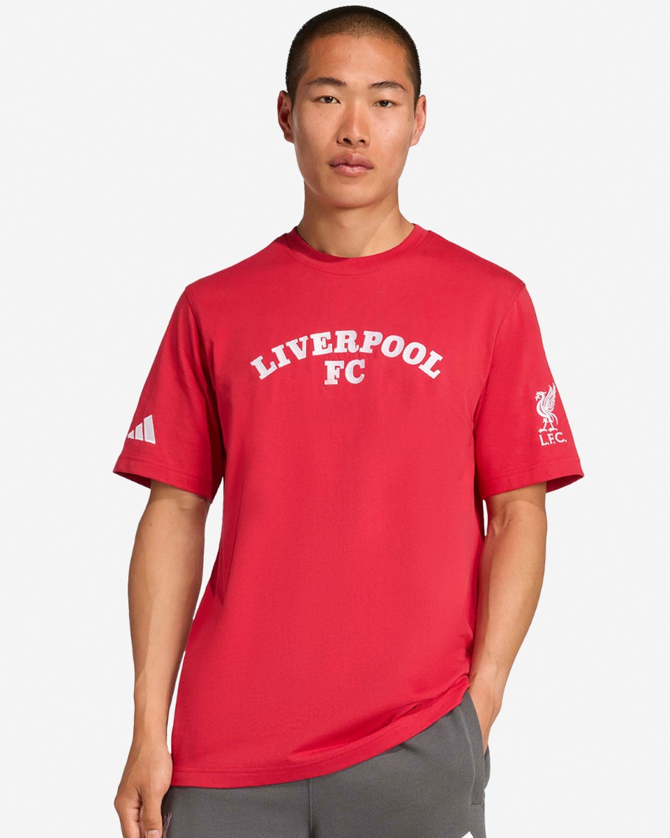 LFC adidas Mens 25/26 US Pack Tee Red - Image 1