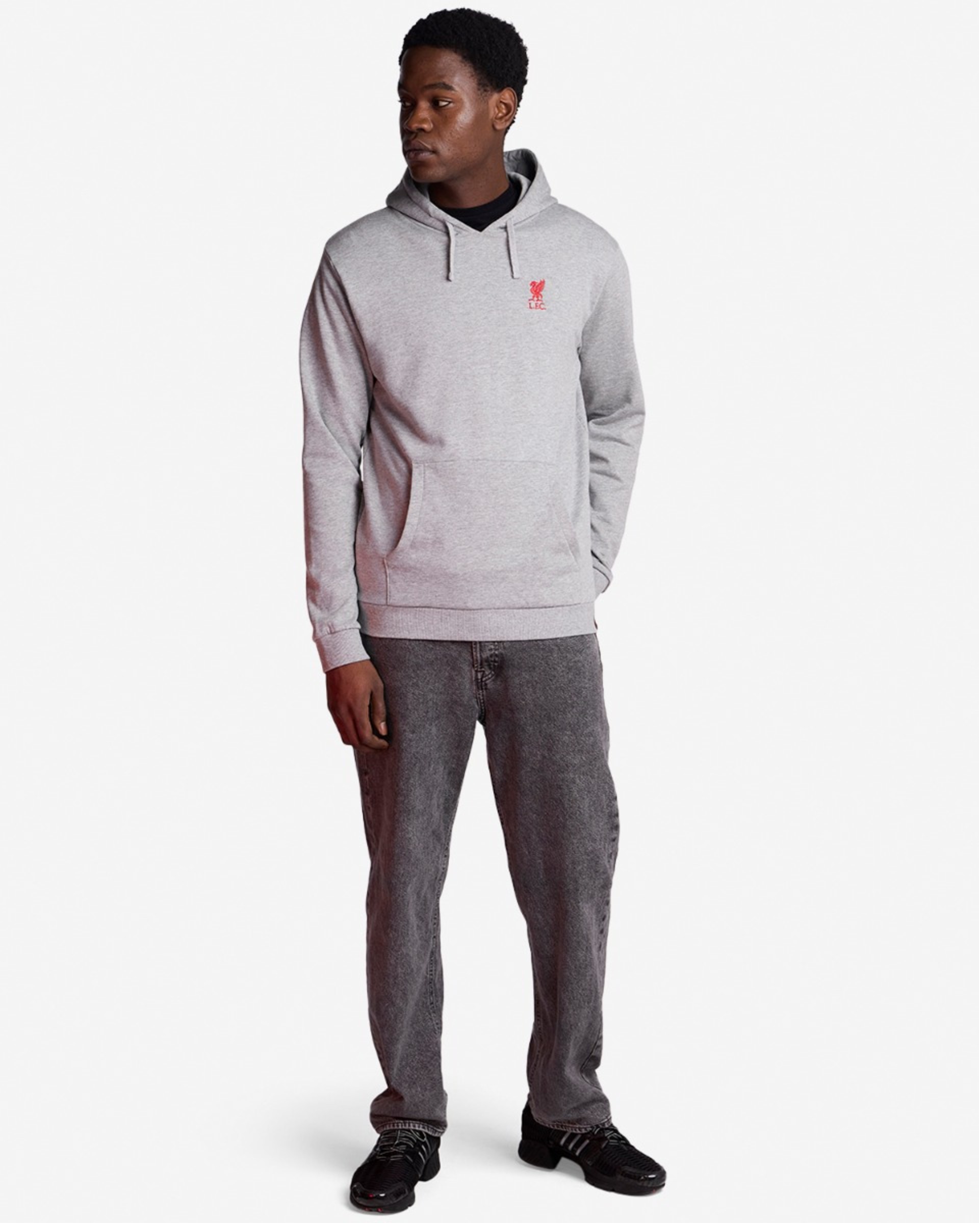 Sudadera con capucha LFC para hombre con logo, gris jaspeado - Image 3