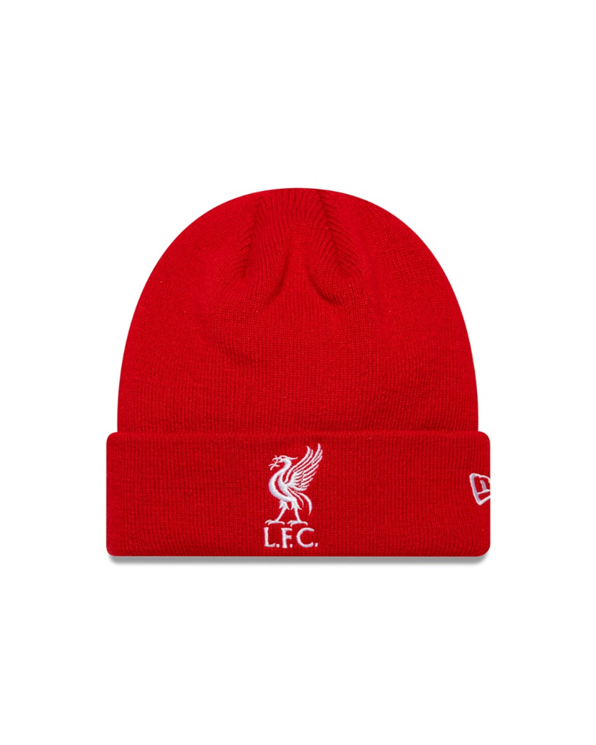 Gorro LFC New Era Liverbird, tejido con puños, rojo - Image 1