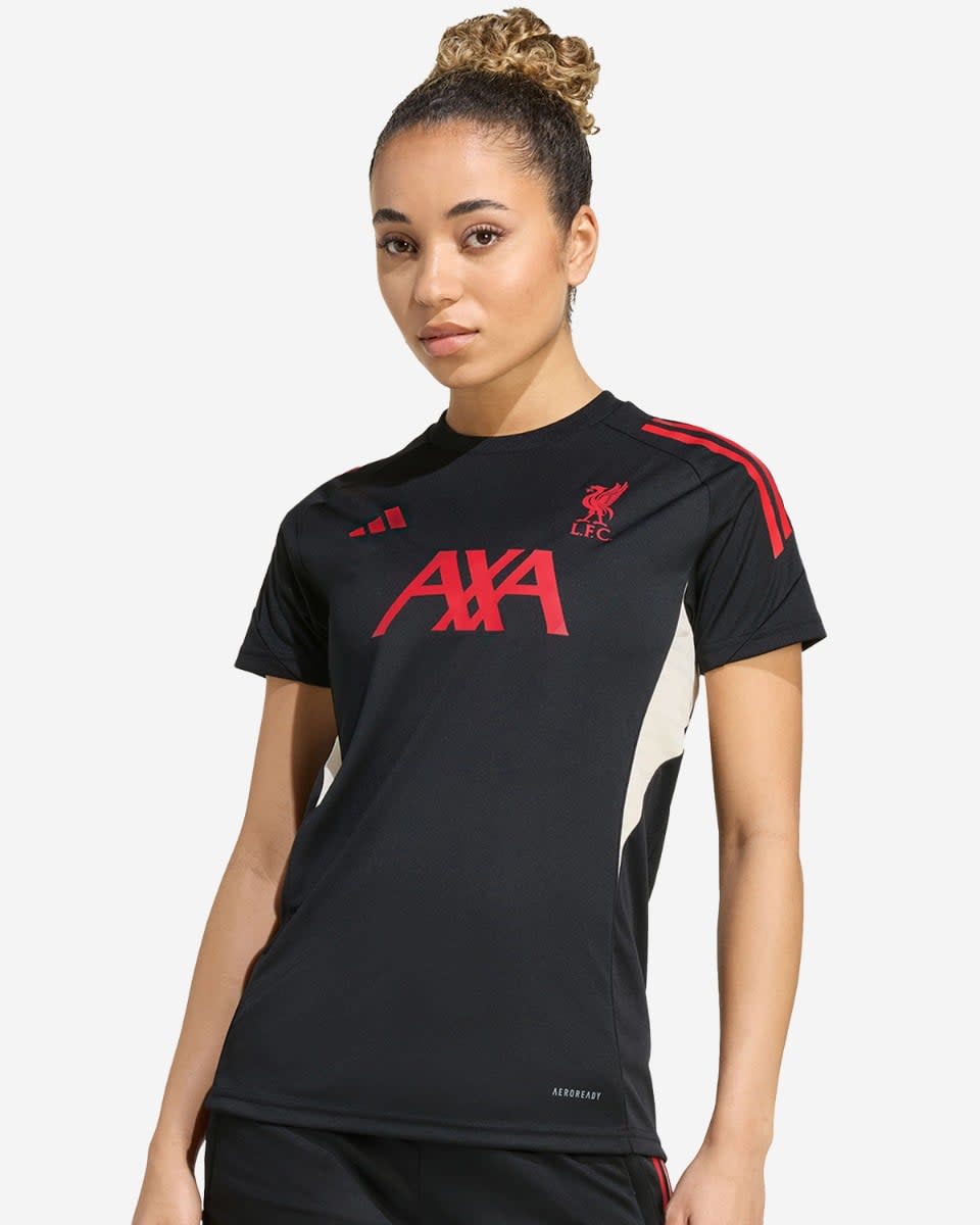 LFC adidas Womens 25/26 Domestic Short Sleeve Top Black - Image 1