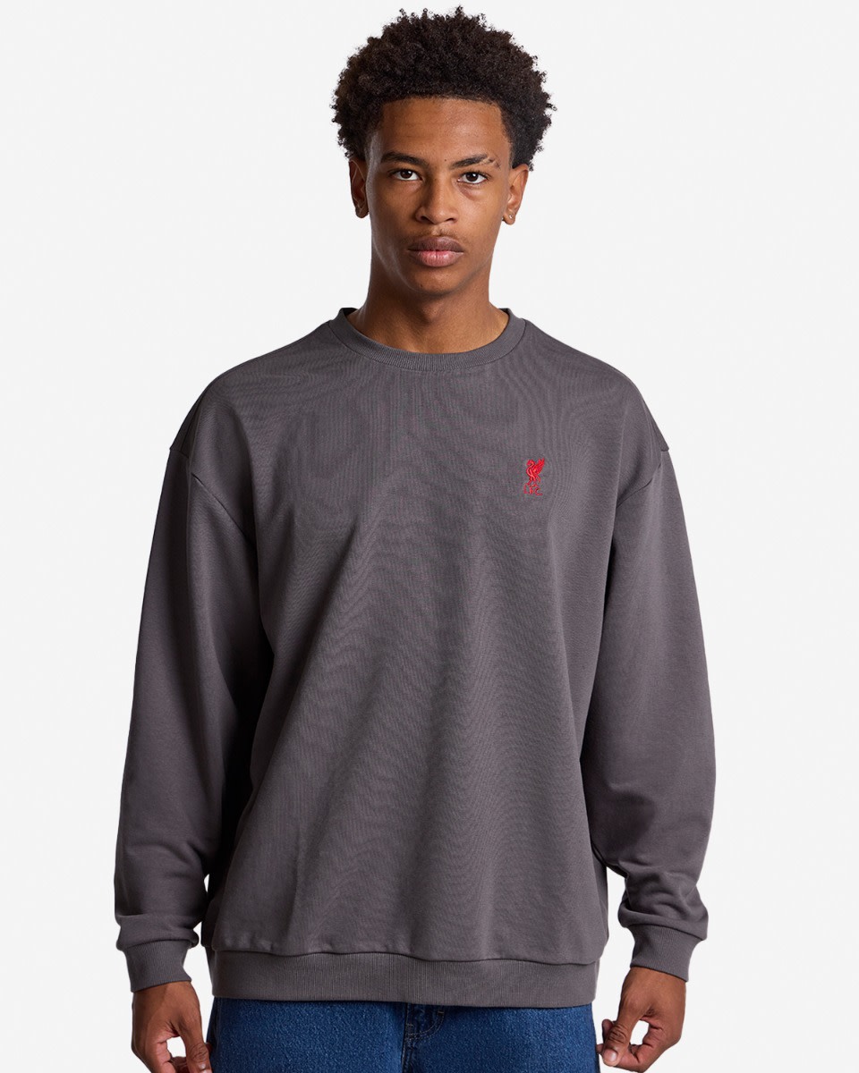 LFC Mens Distressed Back Oversized Sweatshirt Grey - Image 2