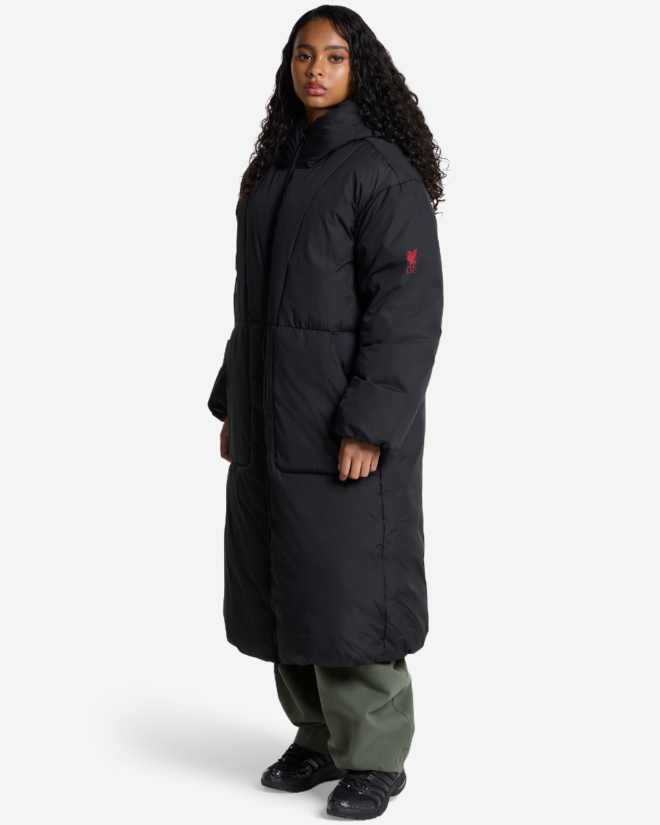 LFC Lange Puffa-Jacke für Damen, Schwarz - Image 2