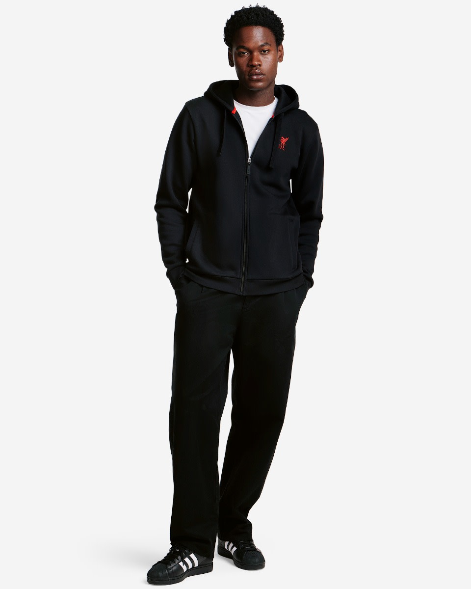 LFC Mens Zip Through Hoodie Black - Image 3