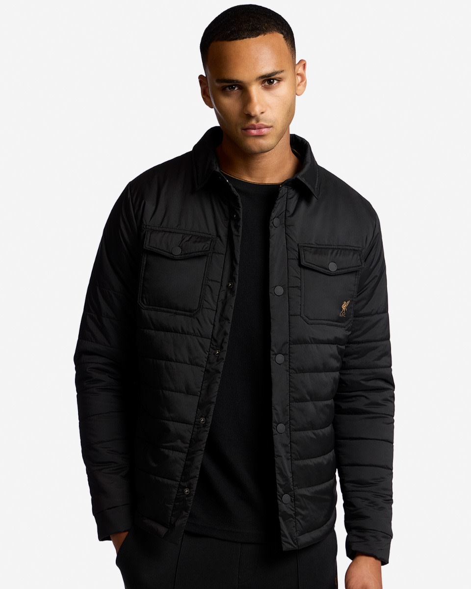 LFC Mens Padded Shacket Black - Image 4