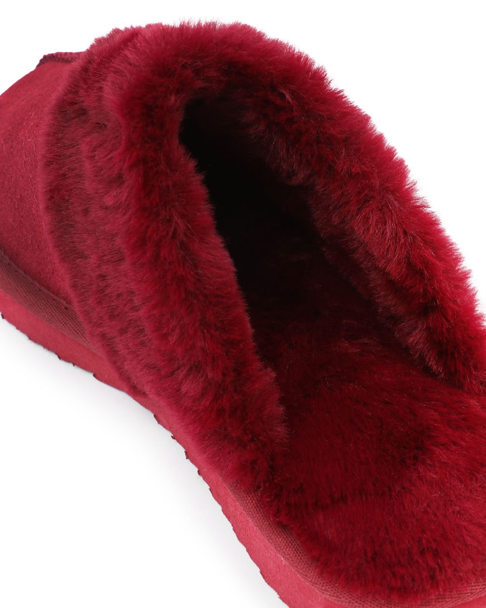 Mules LFC de gamuza para mujer, color rojo - Image 4