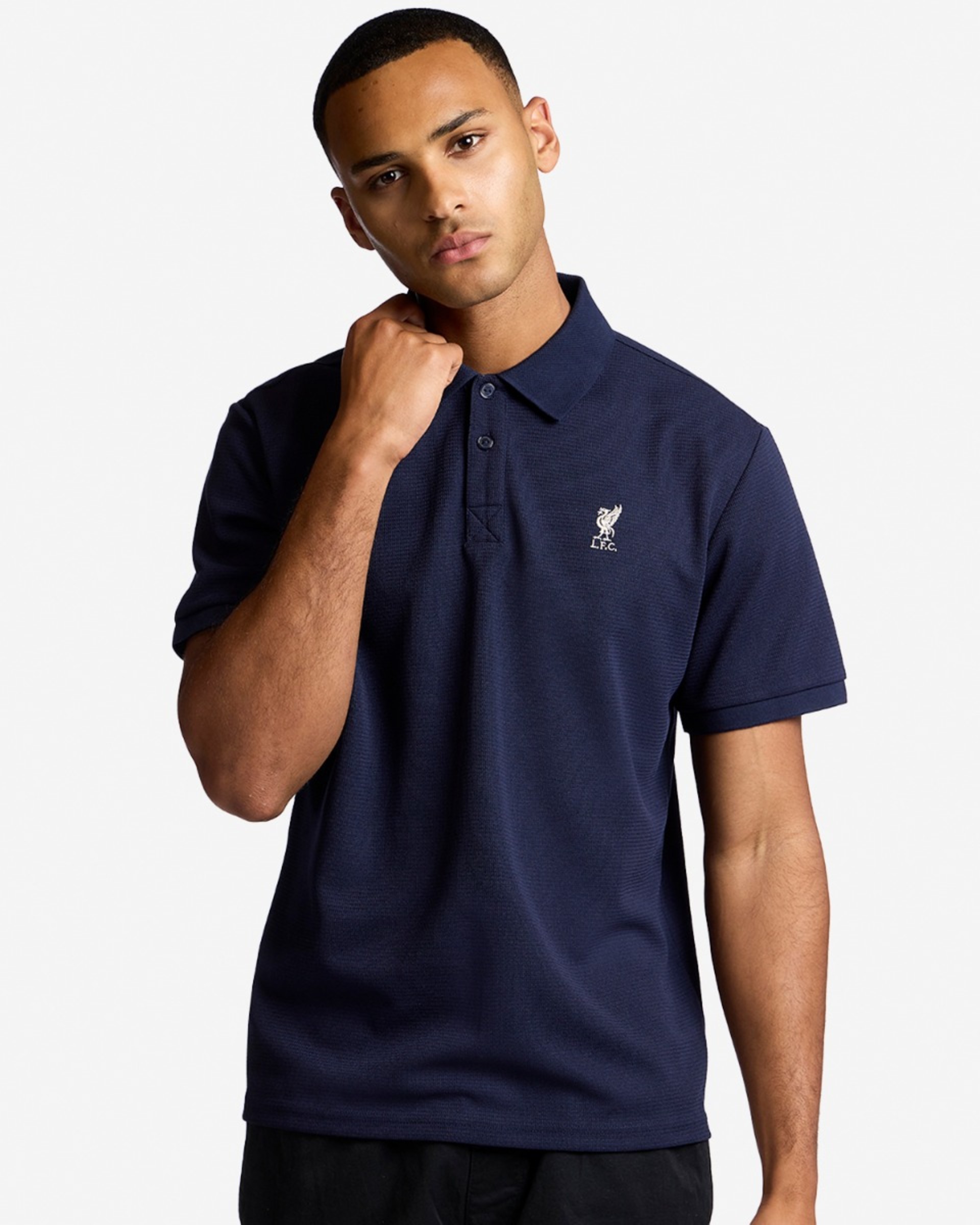 LFC Herre Tekstureret Polo Navy - Image 4