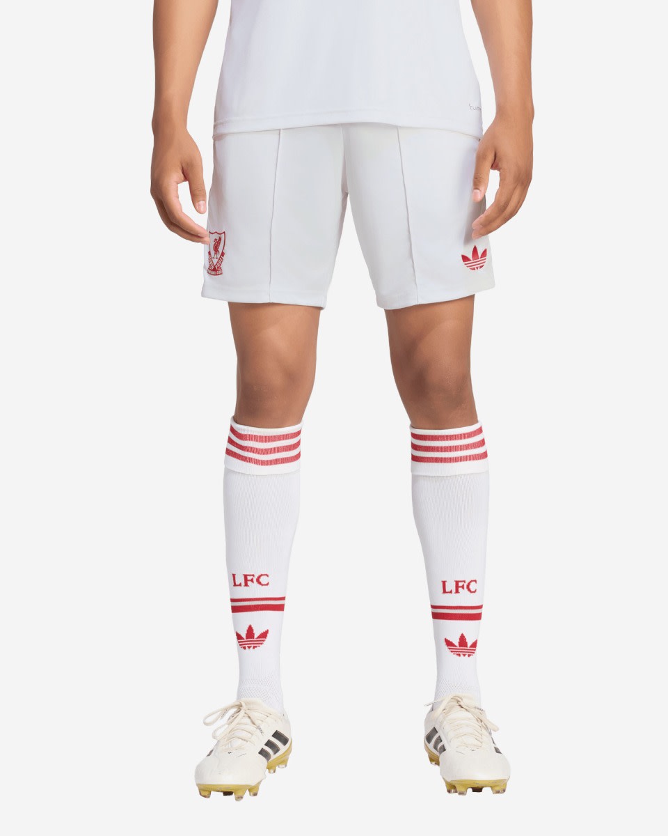 LFC 阿迪达斯男士 26/27 客场短裤白色 - Image 1