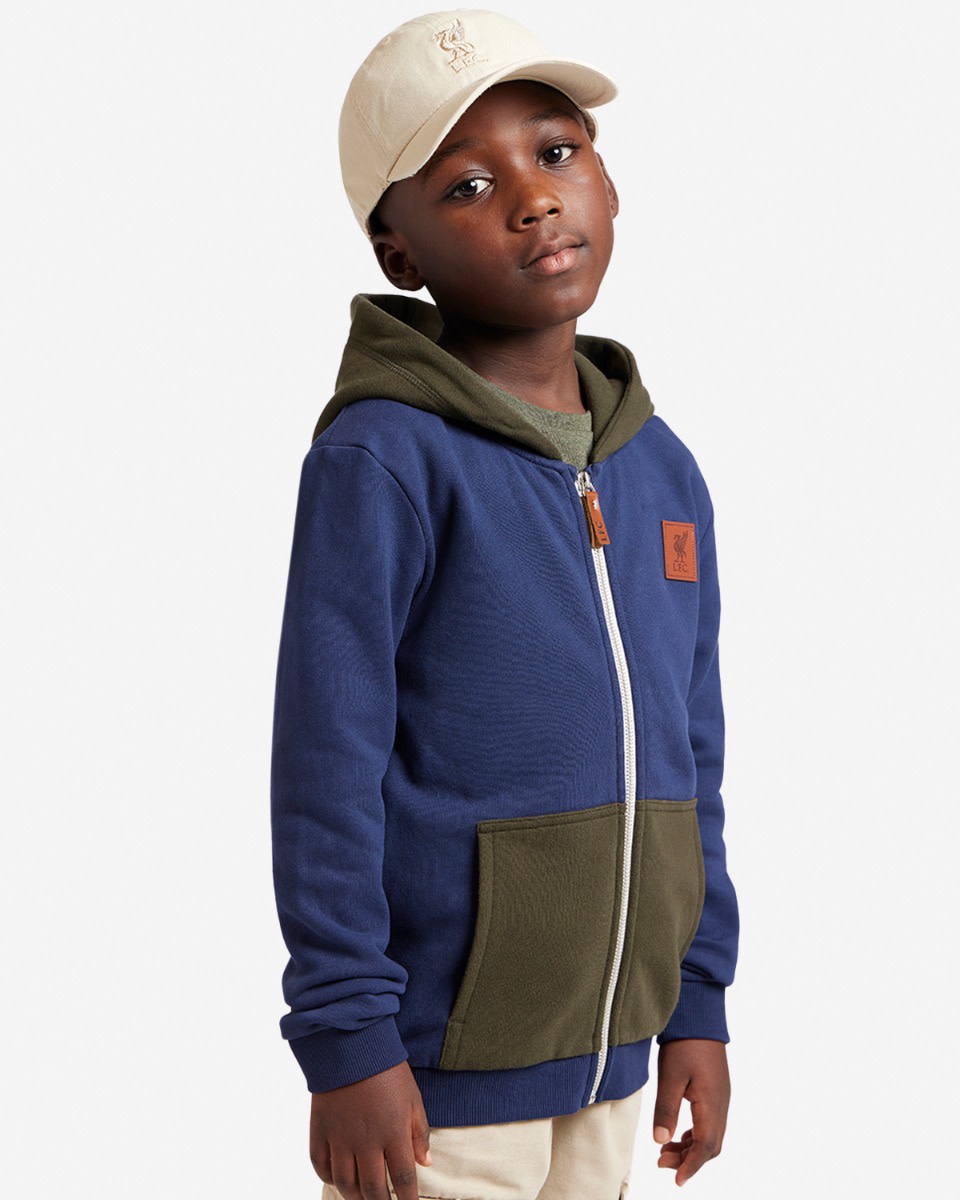 LFC Juniors Hooded Fleece Zip Navy - Image 3