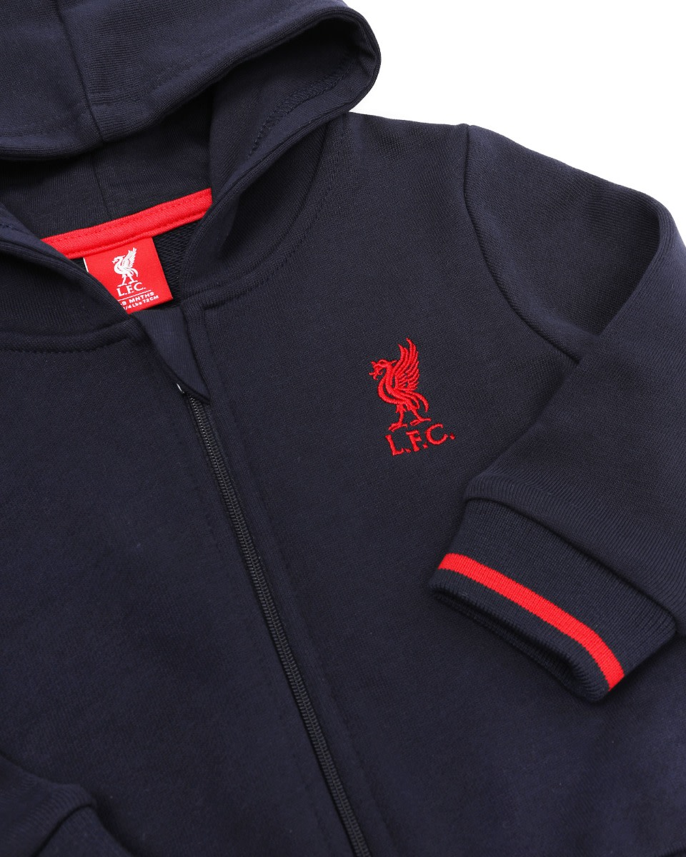 LFC Baby Zip Through Jog Set Navy - Image 3