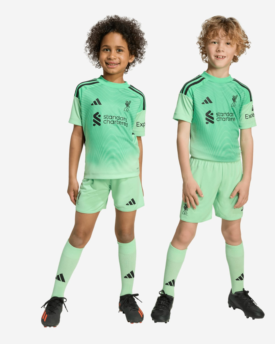 LFC adidas Little Kids 25/26 Home Goalkeeper Mini Kit - Image 1
