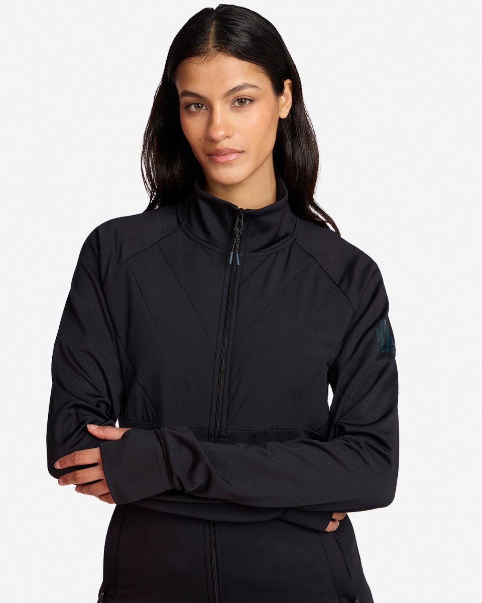 LFC Womens Quilted Panel Jacket Black - Image 1