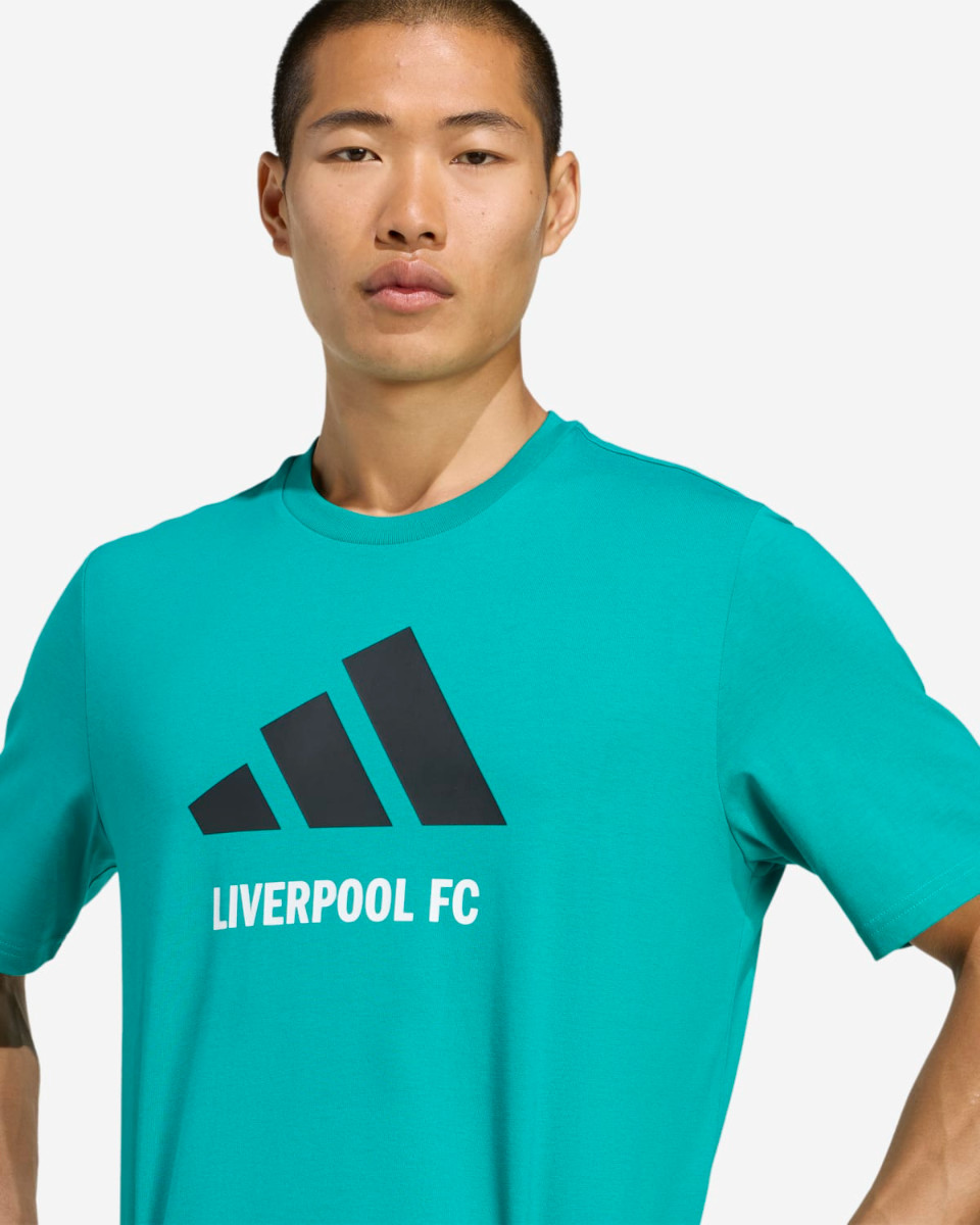 LFC adidas Adults 25/26 Graphic Tee Green - Image 4
