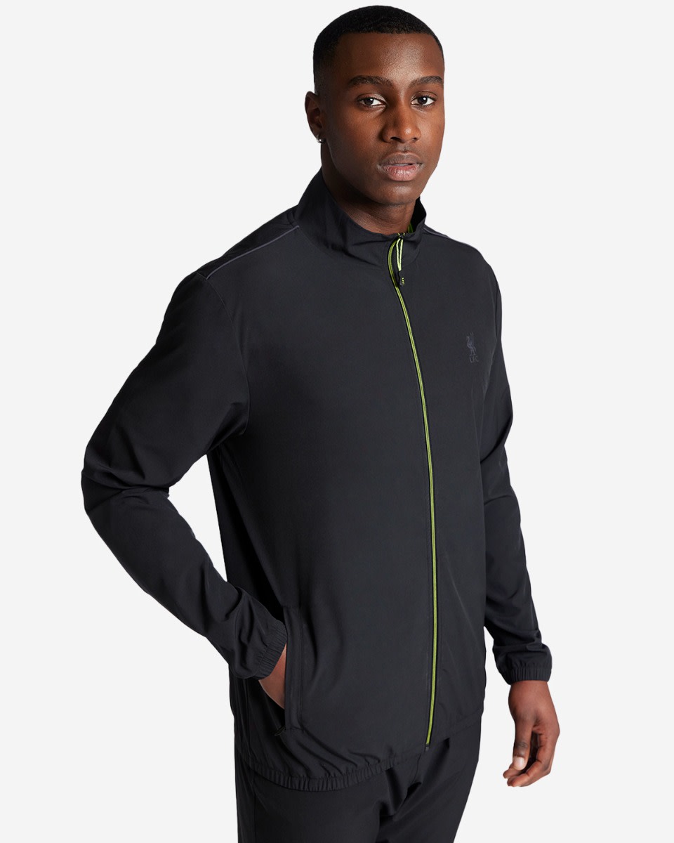 LFC Adults Zip Through Funnel Neck Track Top Black - Image 3