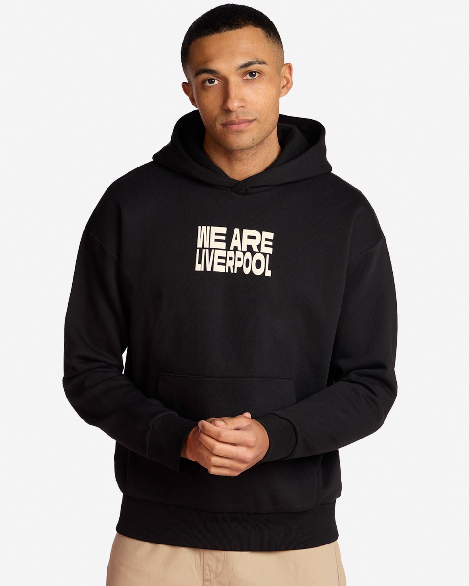 Sudadera con capucha LFC para hombre, talla grande, con diseño «We Are Liverpool», color negro - Image 2