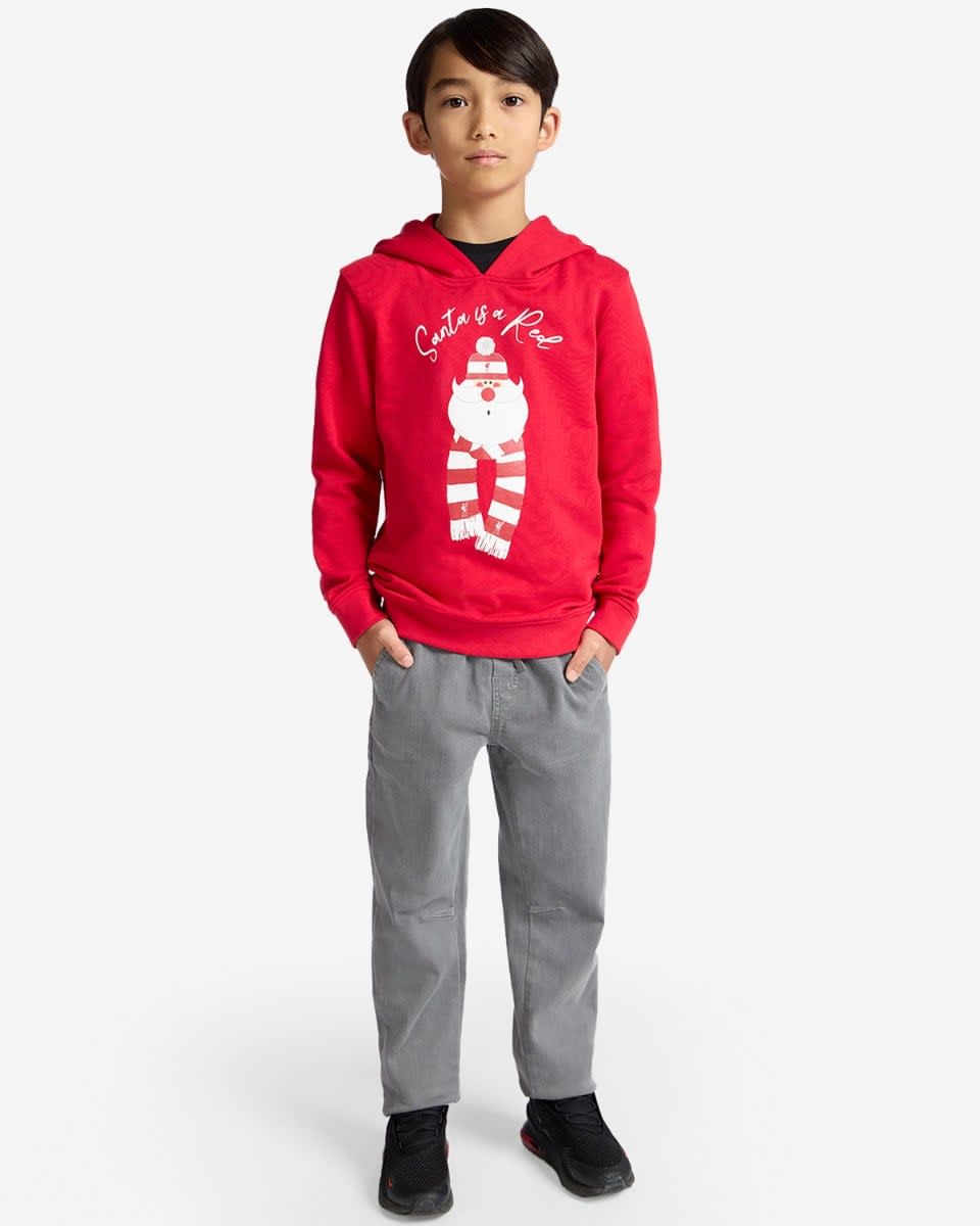 LFC Infants Santa Is A Red Hoody Red - Image 3