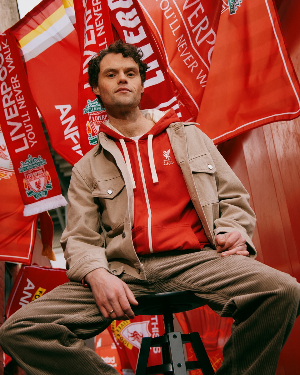 LFC Mens Shankly Zip Through Hoodie Red - Image 2