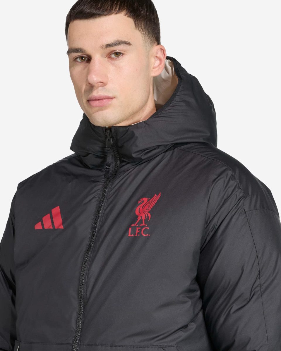 LFC adidas Adults 25/26 Reversible Down Jacket Black - Image 4
