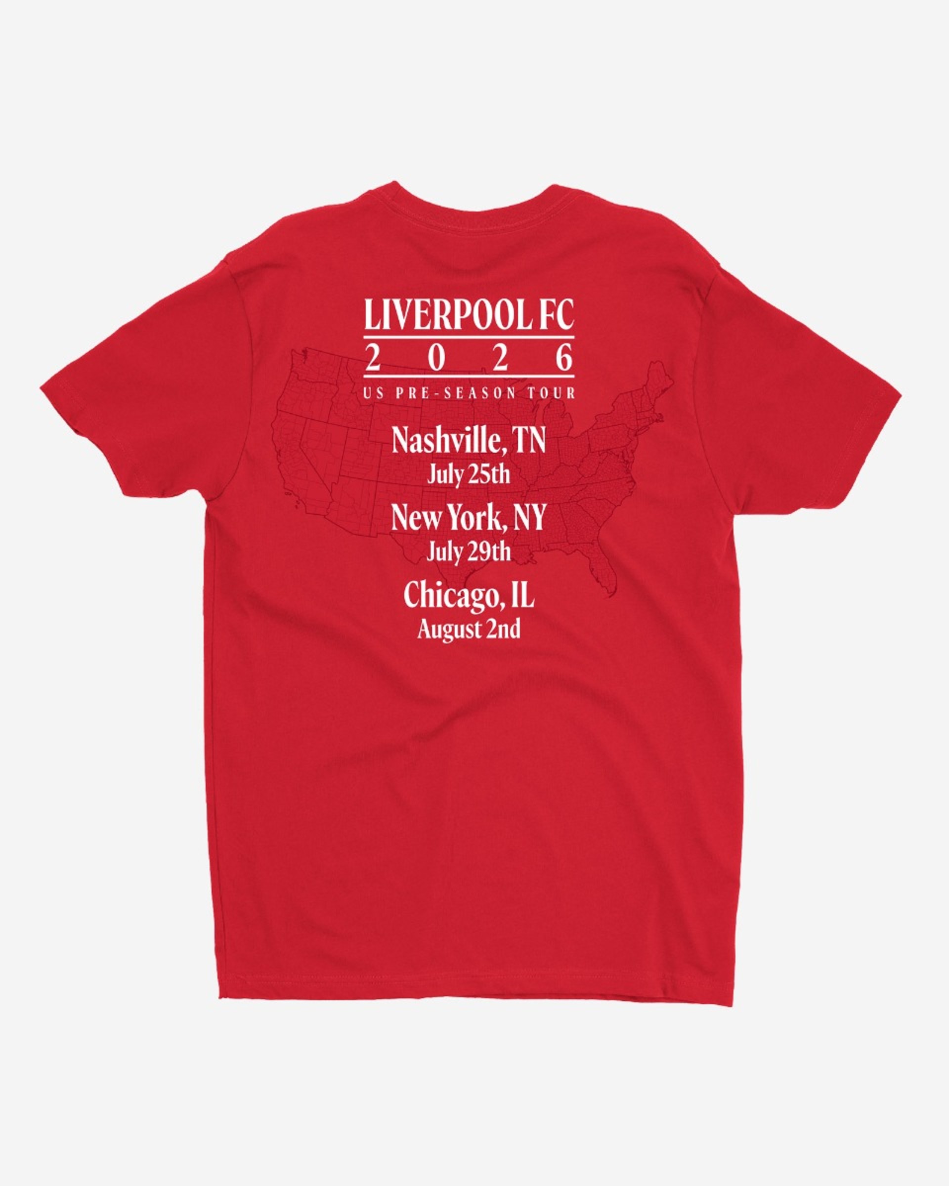 LFC Adults Pre Season Tour Tee Rød - Image 3