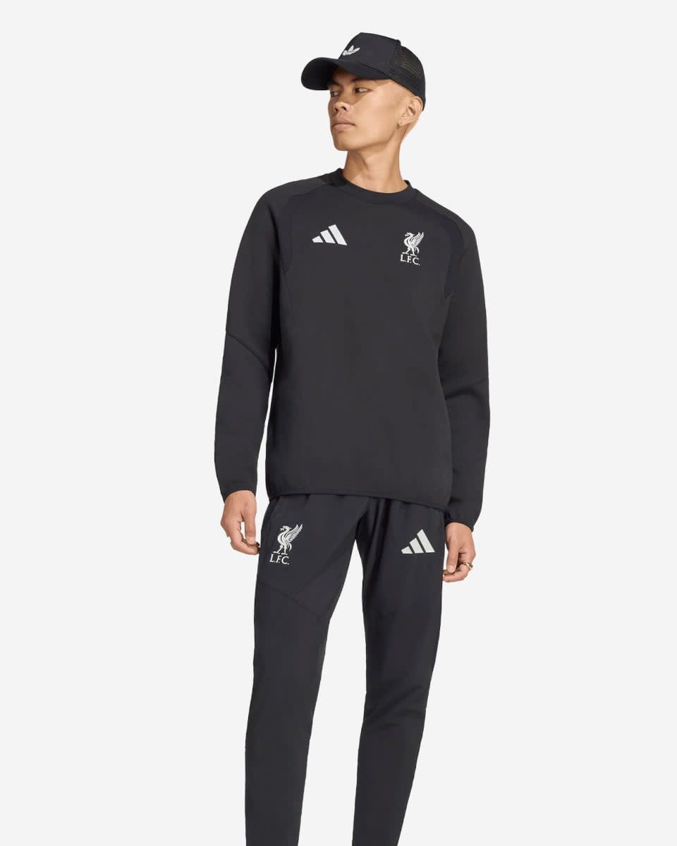 LFC adidas Tiro Travel Herren-Sweatshirt mit Rundhalsausschnitt, Schwarz - Image 4