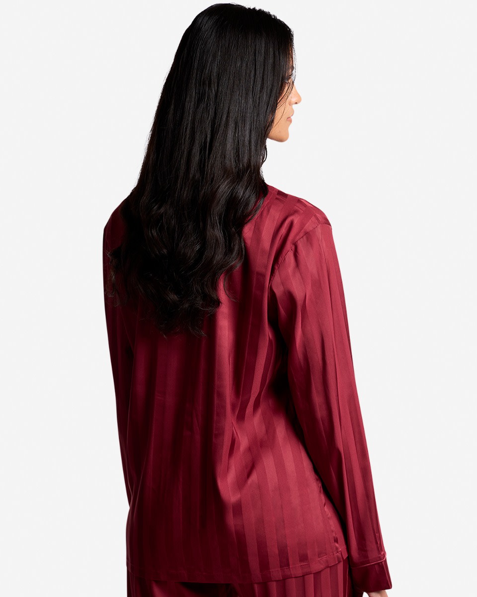 LFC Womens Satin Pyjama Set Red - Image 4