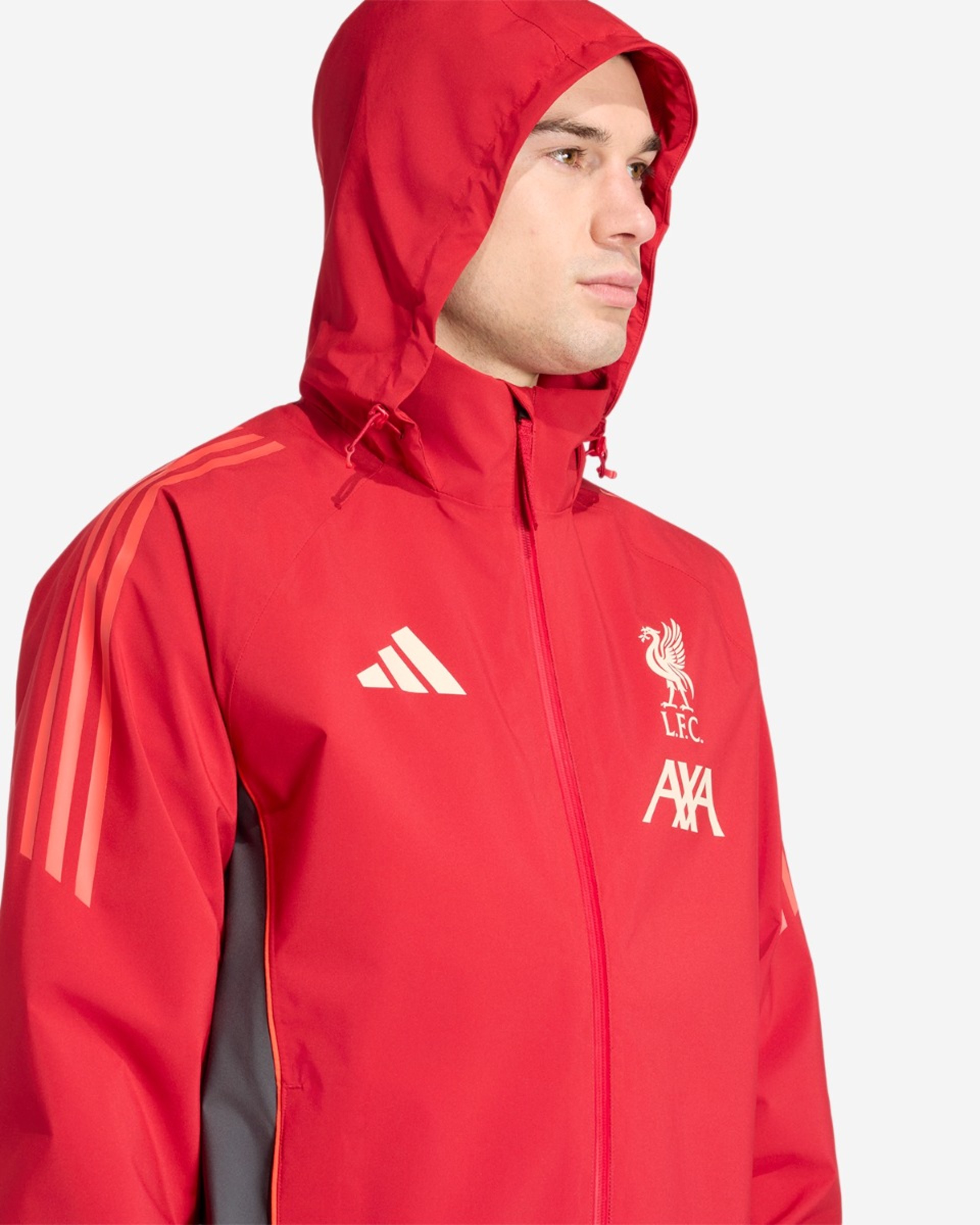 เสื้อแจ็คเก็ตกันฝนบุรุษ 25/26 รุ่น LFC adidas สีแดง - Image 4