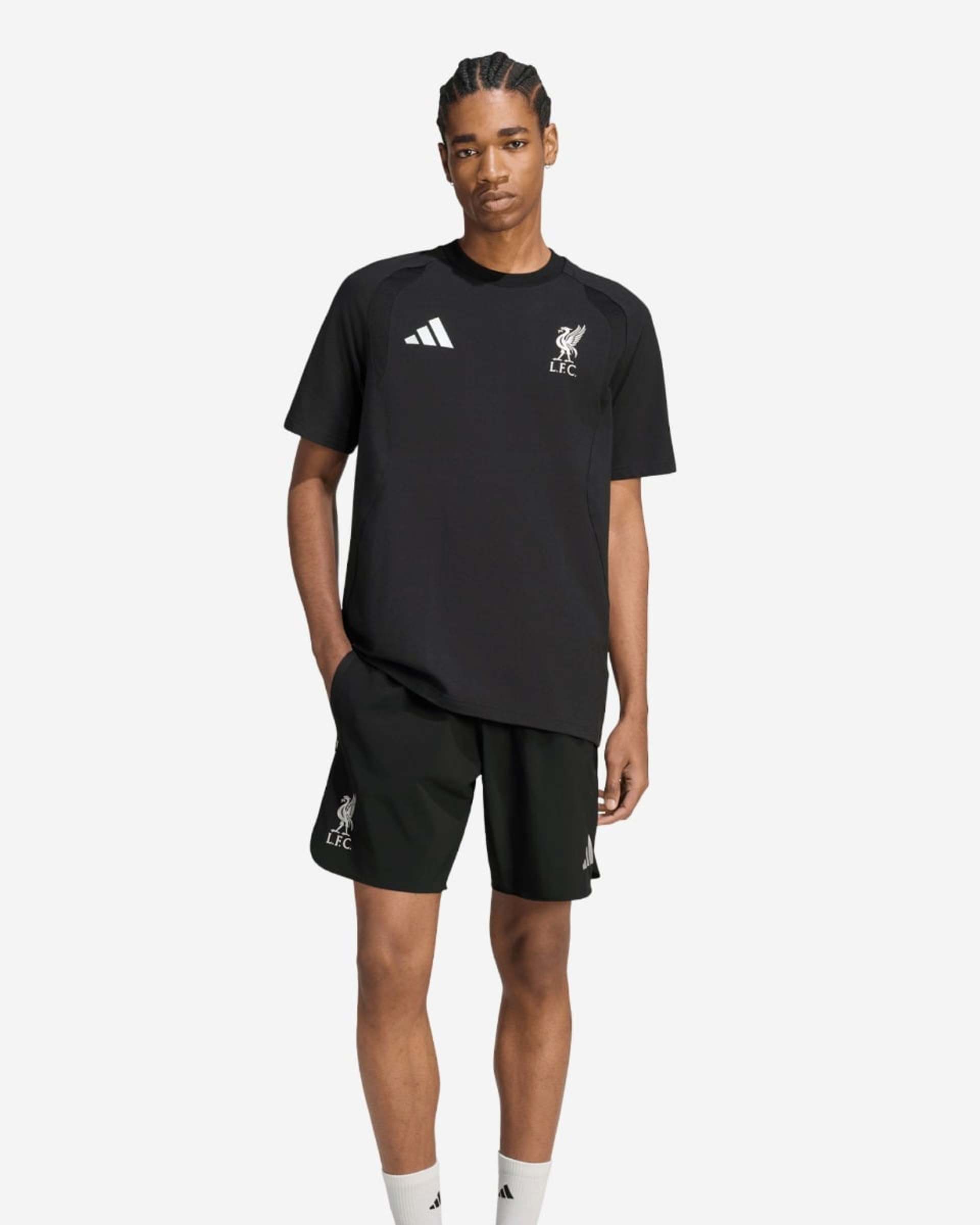 LFC adidas Herre Tiro Travel Tee Sort - Image 4