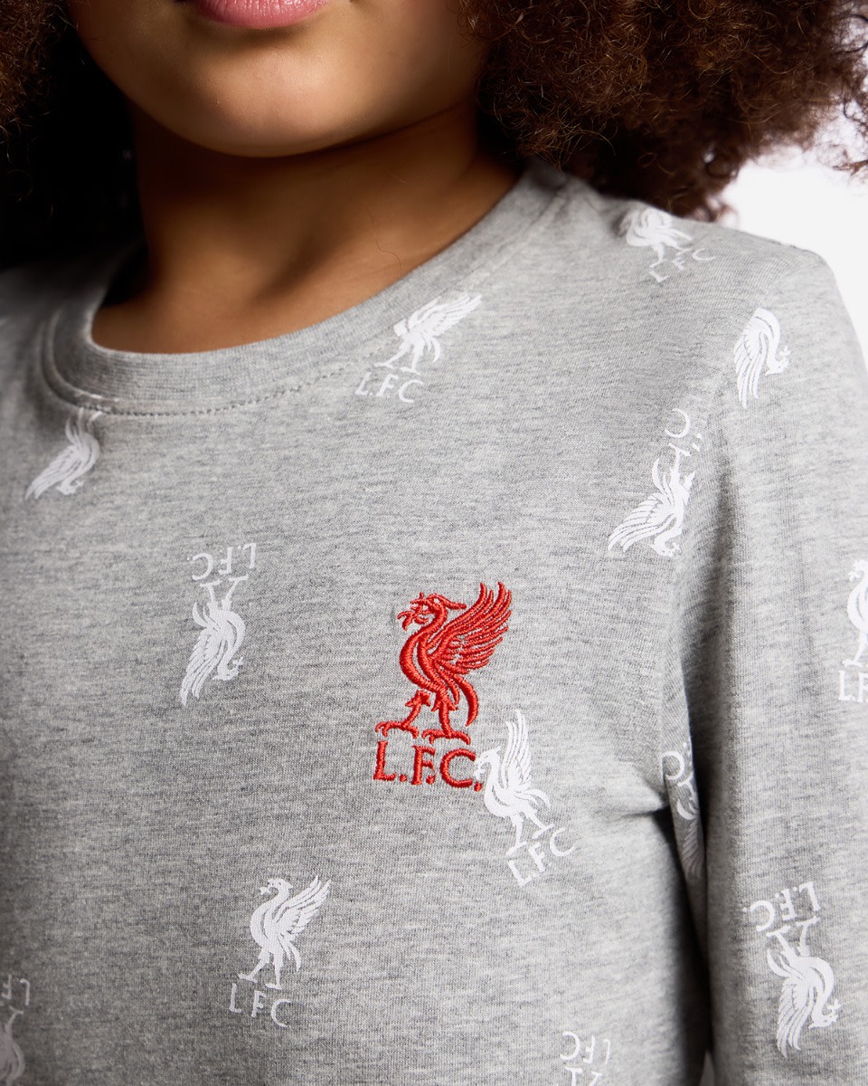 LFC Juniors Girls Long Pyjama Set Grey - Image 2