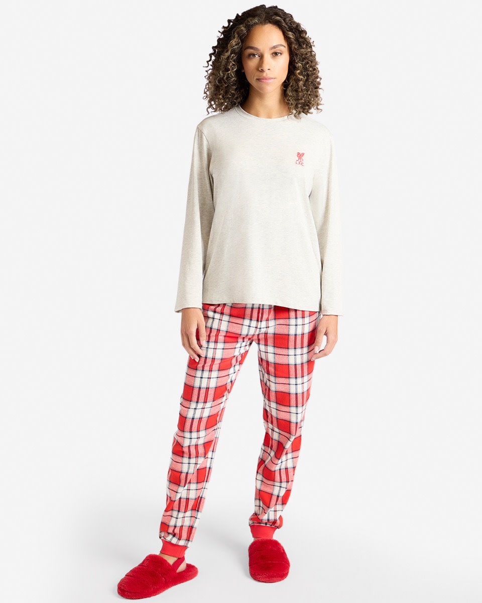 LFC Womens Long Check Pyjama Set - Image 1