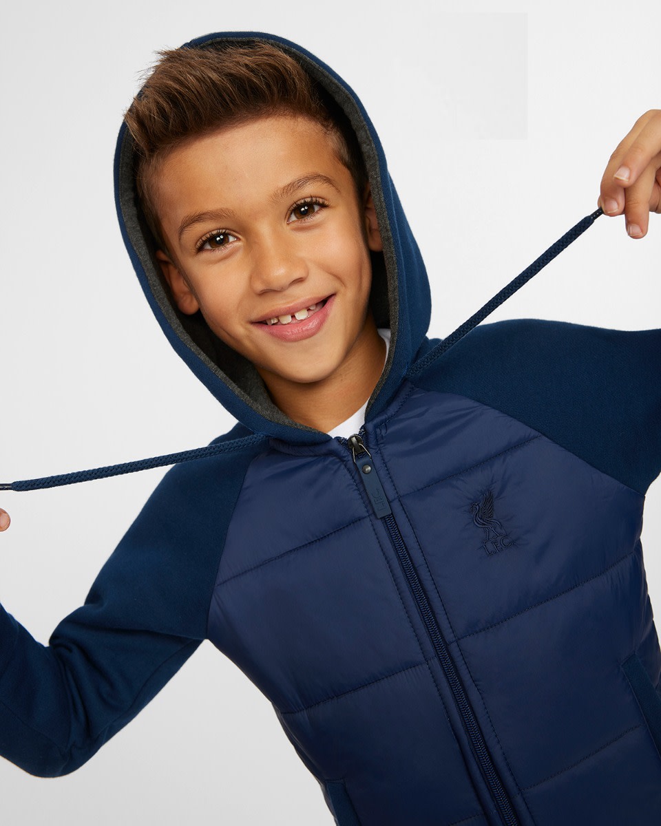 LFC Junior Navy Hybrid Hooded Jacket - Image 2