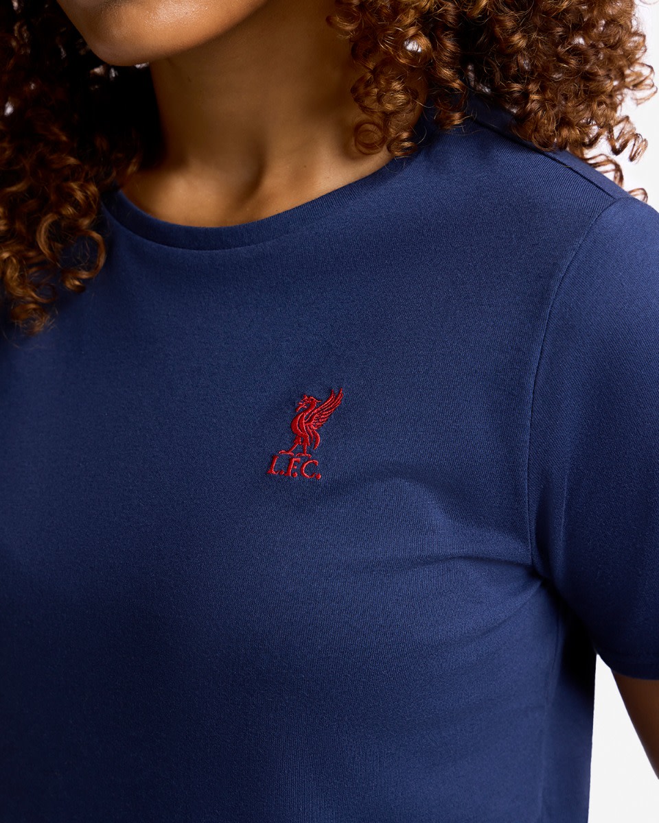LFC Womens Navy Liverbird Emblem Tee - Image 2