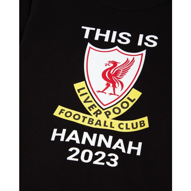 LFC Junior This Is Anfield Personalised Black Tee - Image 2