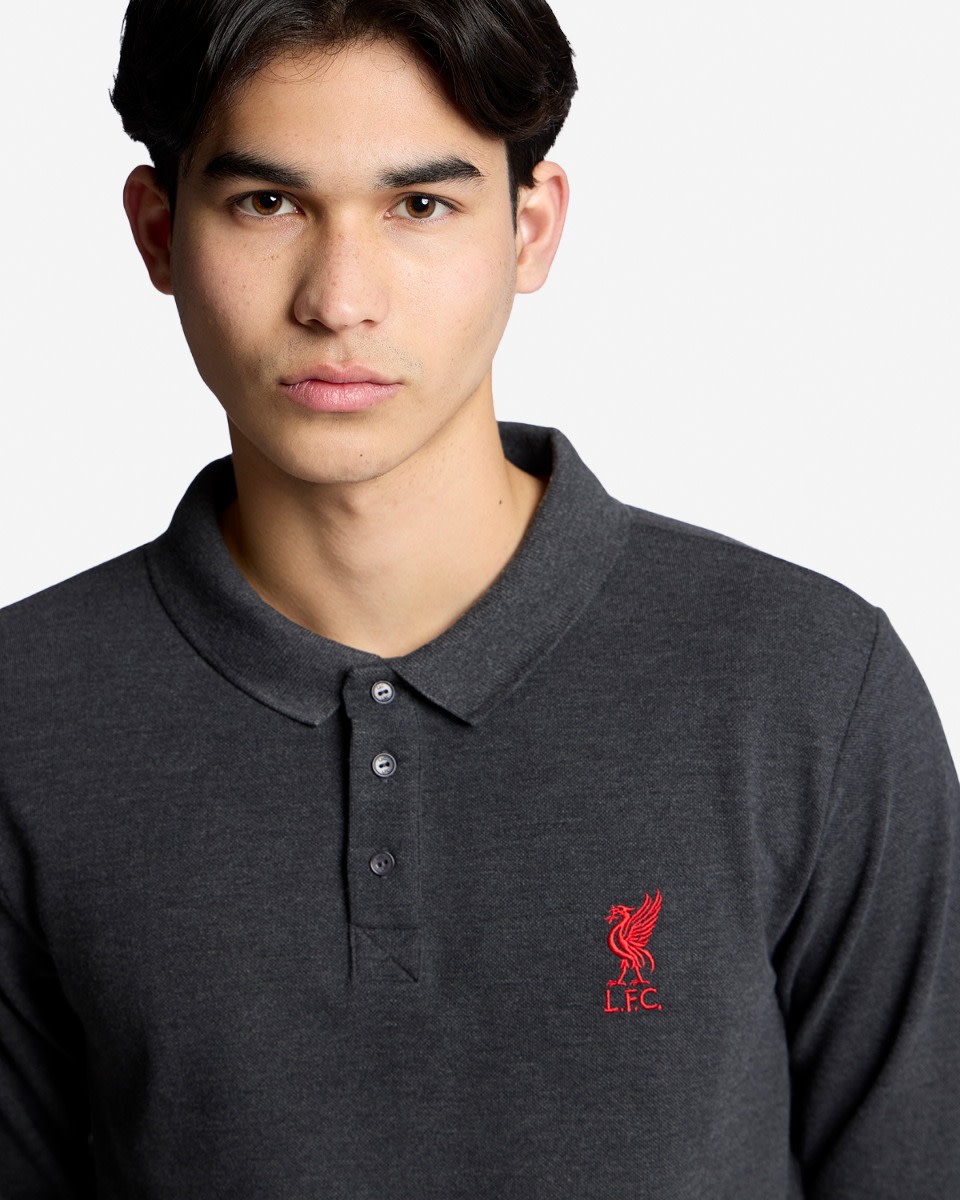 LFC Long Sleeve Polo Charcoal - Image 2