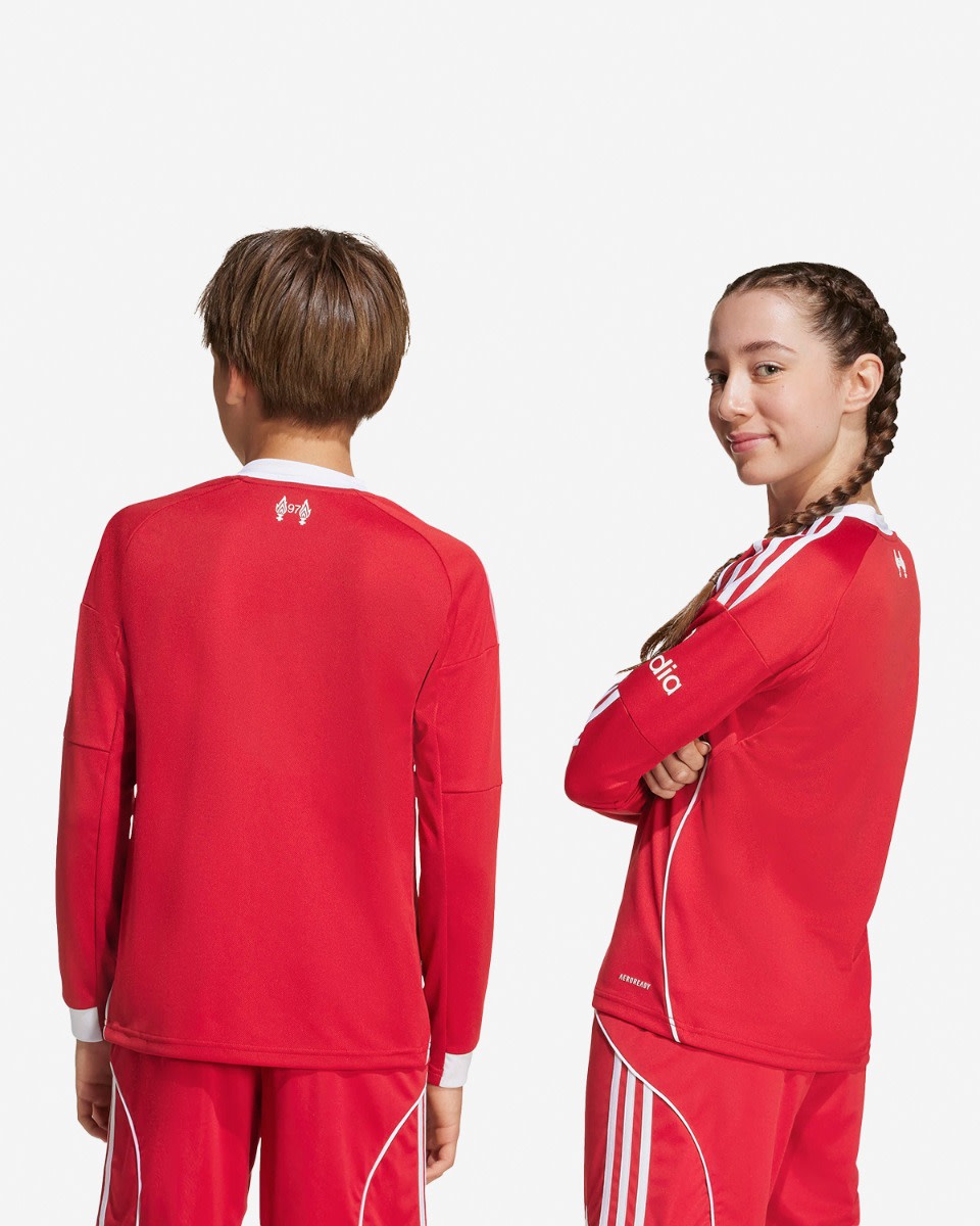 LFC adidas Youth 25/26 Home Long Sleeve Jersey - Image 2