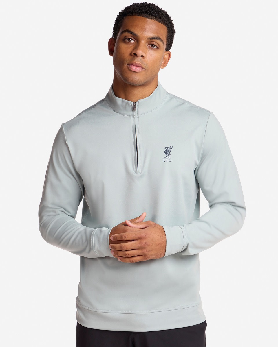 LFC adidas Adults Ultimate365 เสื้อสเวตเตอร์ซิปควอเตอร์ไซปคลาสสิกกอล์ฟ Wonder Sage - Image 1