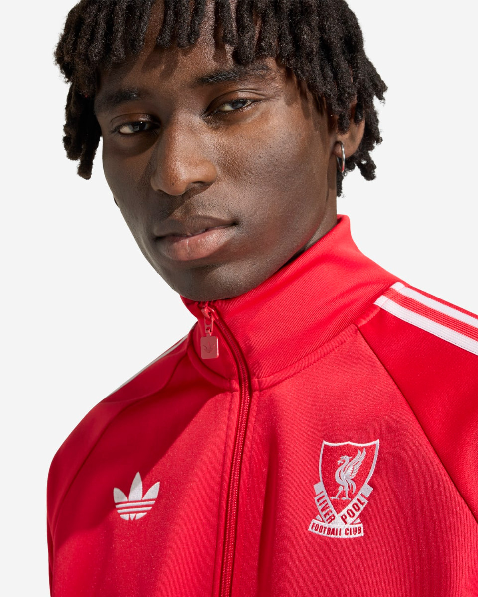 เสื้อแขนเสื้อสำหรับผู้ชายรุ่น LFC adidas Originals สีแดง - Image 4