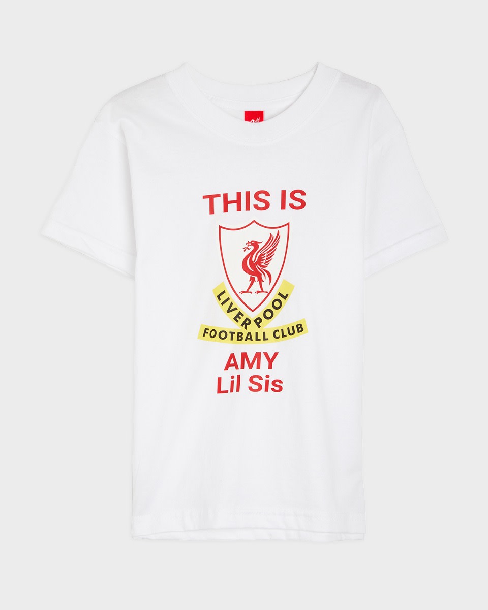 LFC Junior This Is Anfield Personalised White Tee - Image 2