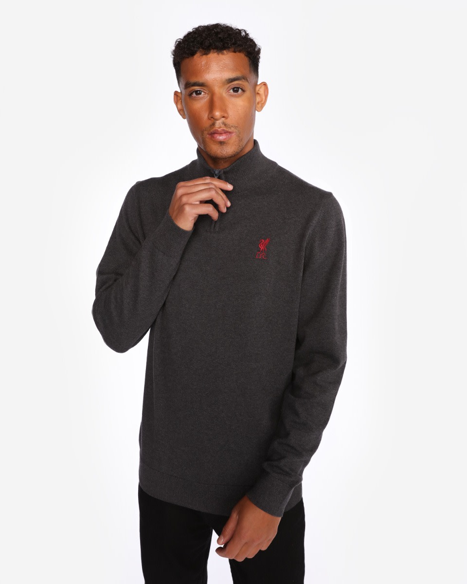 จัมเปอร์ผ้าฝ้ายถักควอเตอร์ซิป LFC - Image 4