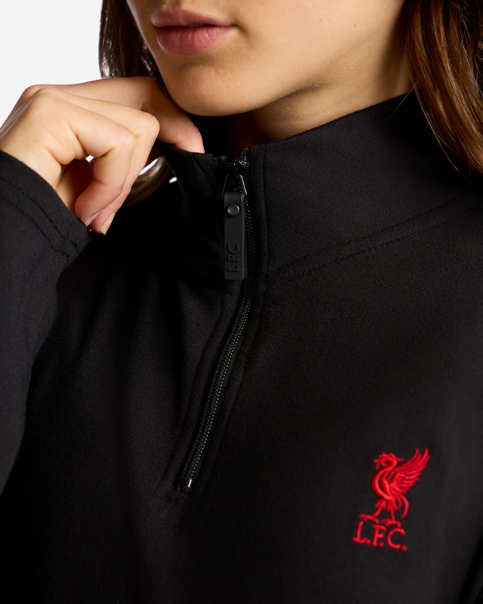LFC Womens 1/4 Zip Fleece Black - Image 2