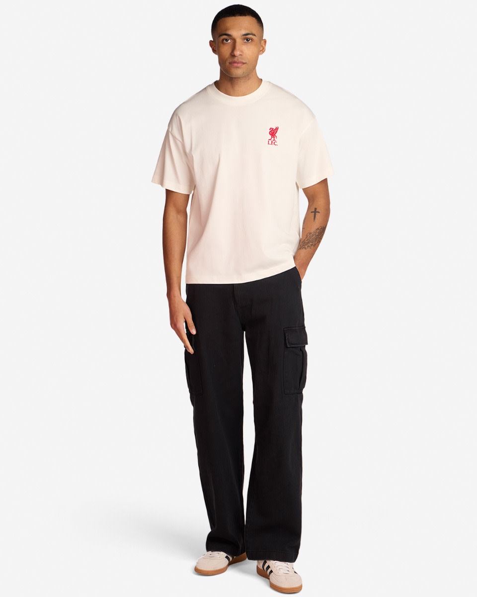 LFC Mens Oversized YNWA Tee Ecru - Image 4
