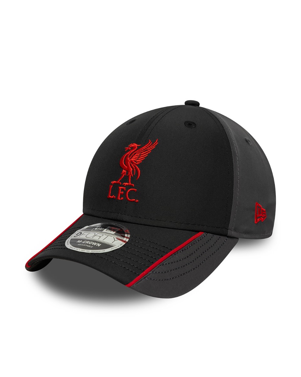 LFC New Era 9FORTY Liverbird Cap Black & Grey - Image 1
