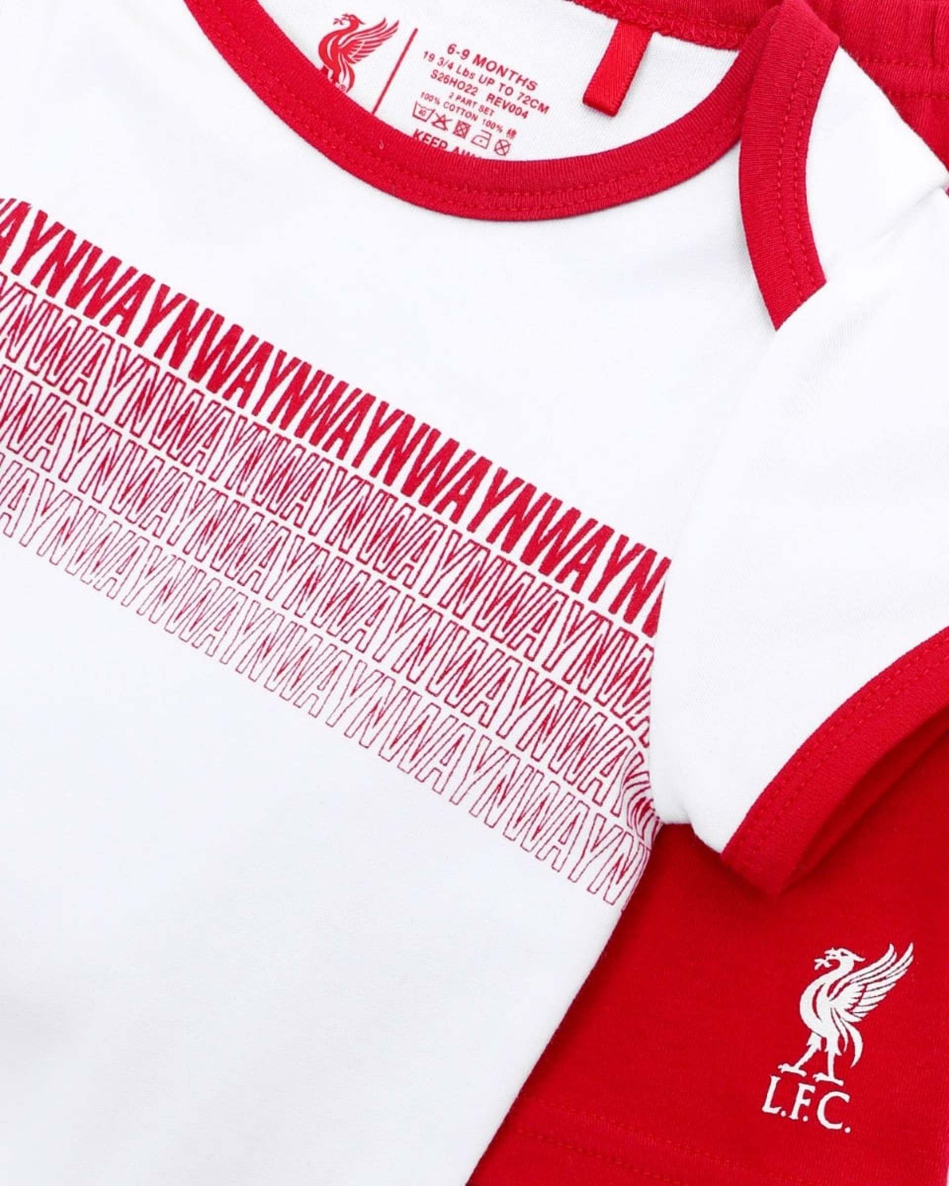 Ensemble body et short LFC pour bébé blanc et rouge - Image 4