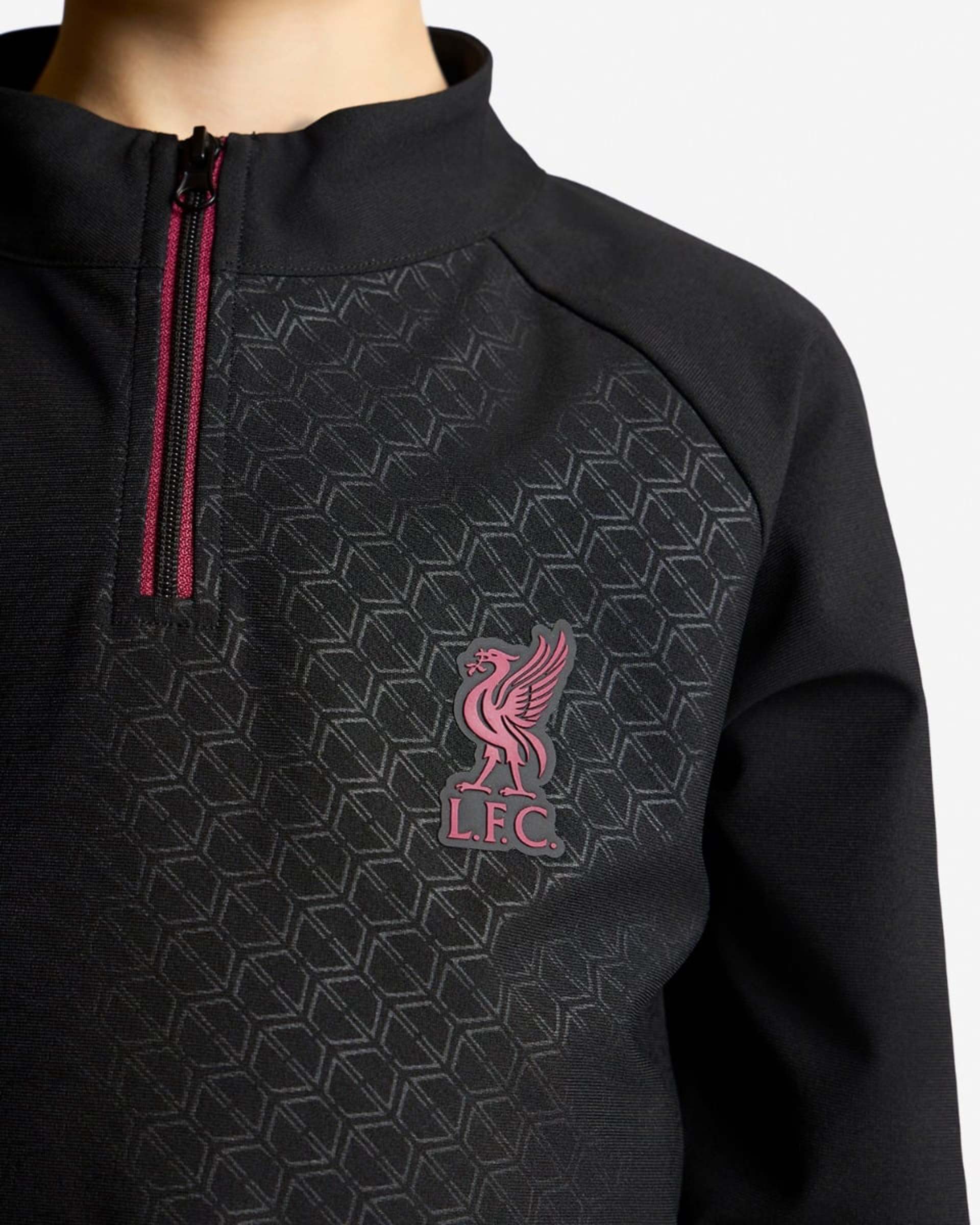 LFC Juniors 1/4 Raglan Top med Lynlås Sort - Image 4